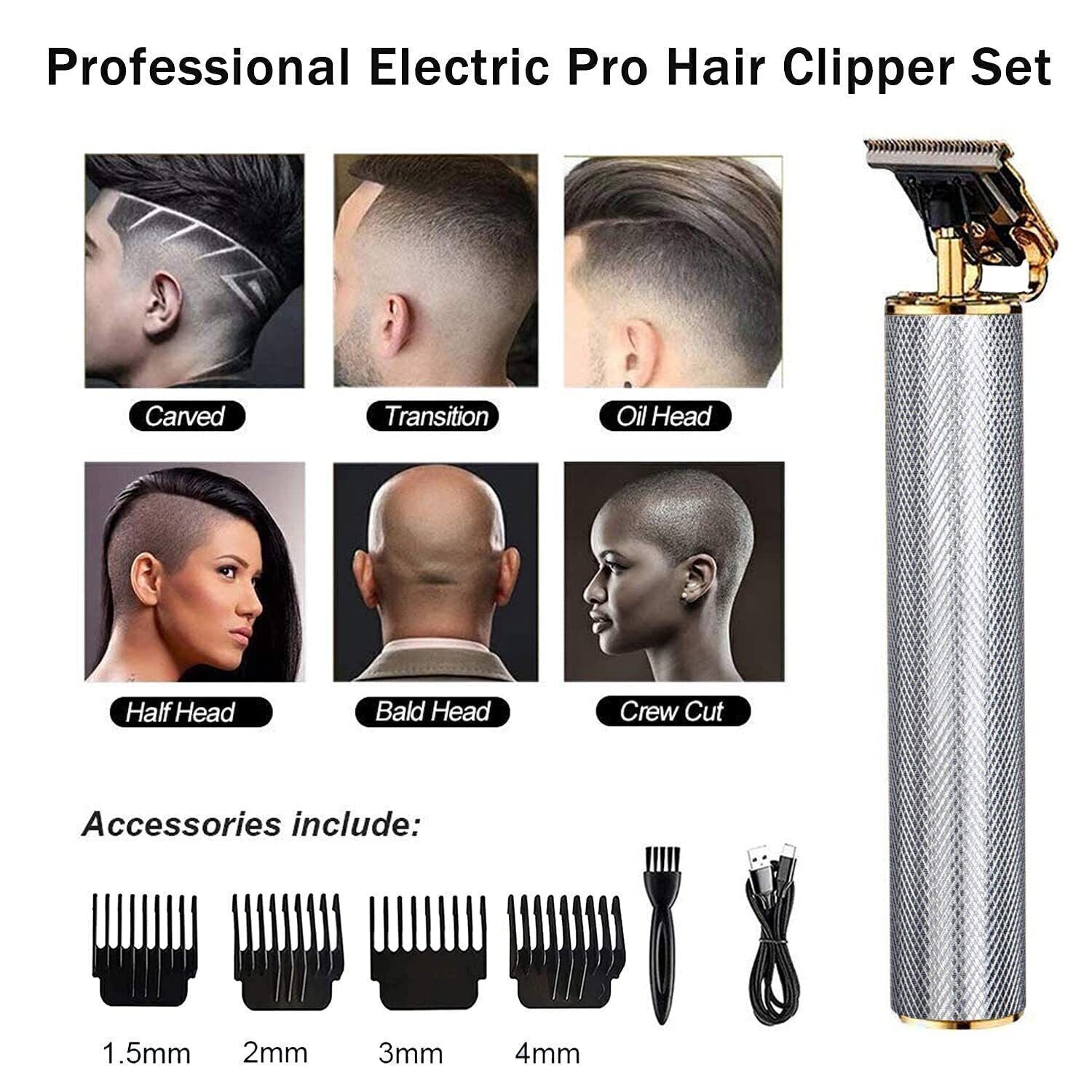 Barber Essential: Professional Cordless Hair Clippers & Beard Trimmer – Precision Shaver for Fades, Line-Ups & Home Cuts | TikTok Grooming Find