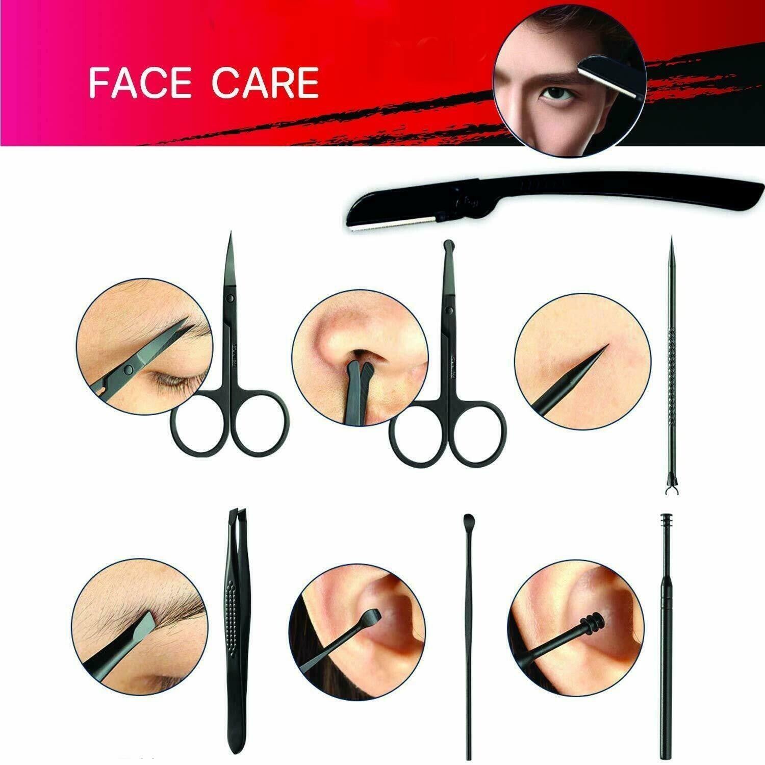 18PCS Manicure Set Pedicure Tools and Nail Clippers Professional Stainless Steel