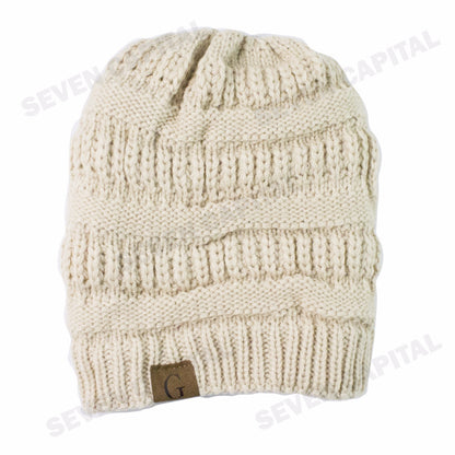 Women'S Men Knit Slouchy Baggy Beanie Oversize Winter Hat Ski Fleece Slouchy Cap