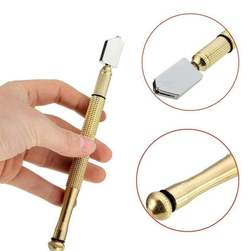 1/2/4Pc Professional Diamond Tip Glass Cutter Steel Blade Precision Cutting Tool
