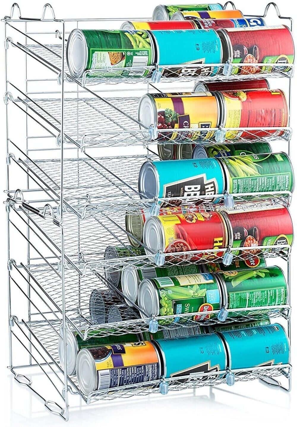 Chrome Stackable Can Organizer, Can Rack Holds up to 36 Cans