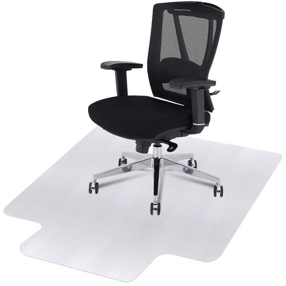 Protect Hard Floors with 48"x36" Office Chair Mat – Durable Clear PVC Mat with Lip for Hardwood, Tile, Laminate – Slip-Resistant & Easy to Clean