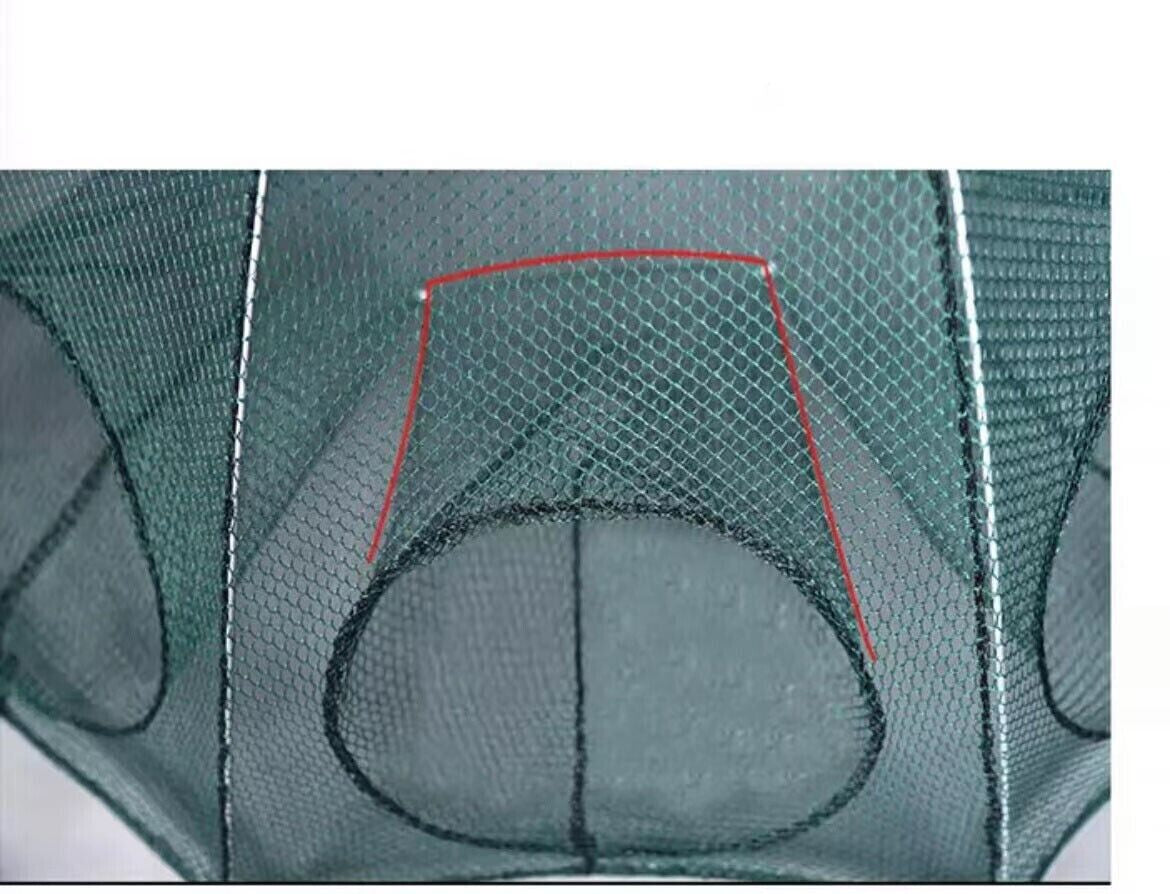Fishing Bait Trap Crab Net Crawdad Shrimp Cast Dip Cage Fish Minnow Foldable NEW