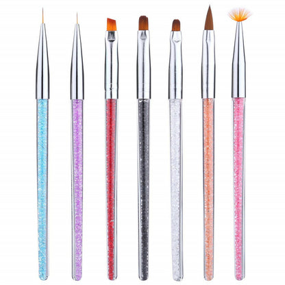 27 Pcs Nail Art Gel Design Pen Painting Polish Brush Dotting Drawing Tools Set