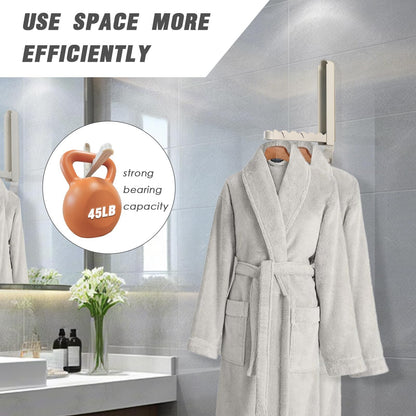 Folding Clothes Drying Rack with 3 Brackets for over the Door and Wall Mount,...