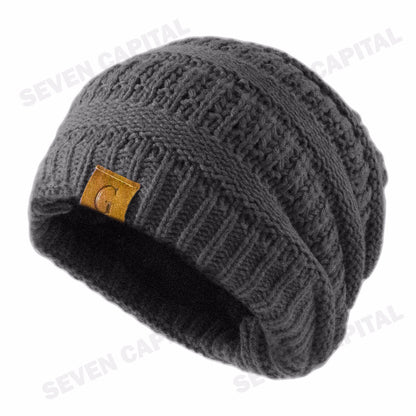 Women'S Men Knit Slouchy Baggy Beanie Oversize Winter Hat Ski Fleece Slouchy Cap