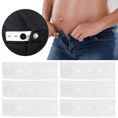 10× Waist Extender Button Elastic for Jeans Pants Button Extender Women Men US