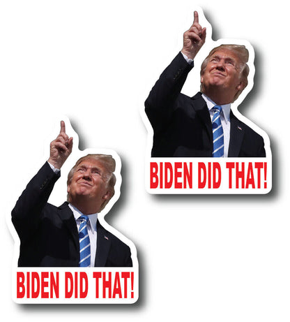 Trump Biden Did That Decal Stickers | 25-Pack Removable Vinyl for Gas Pumps, Oil Prices & More | Easy to Apply & Remove with No Residue or Damage