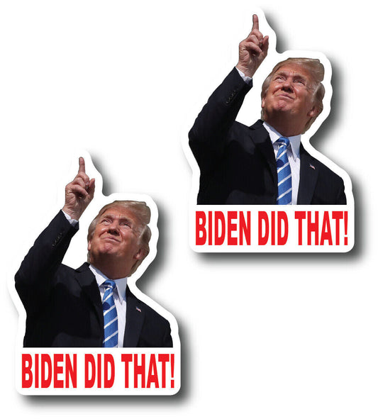 Trump Biden Did That Decal Stickers | 25-Pack Removable Vinyl for Gas Pumps, Oil Prices & More | Easy to Apply & Remove with No Residue or Damage
