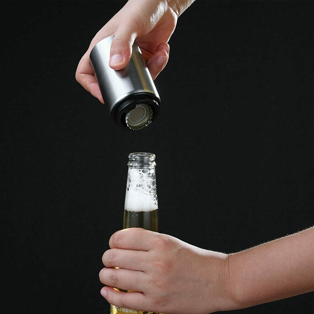 Magnetic Bottle Opener - Instantly Opens Beer & Soda, No Cap Bending, Portable & Easy to Use, Perfect for Bartenders, Kitchen Traditional Utensils