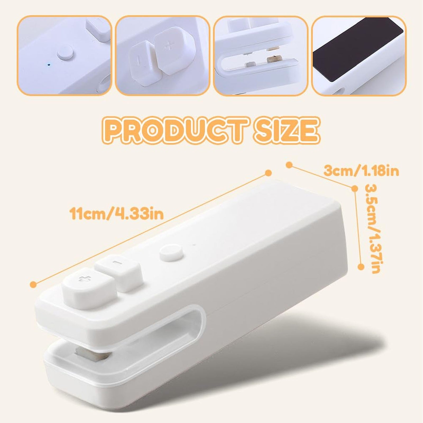 Mini Bag Sealer Portable USB Rechargeable for Snack Bags