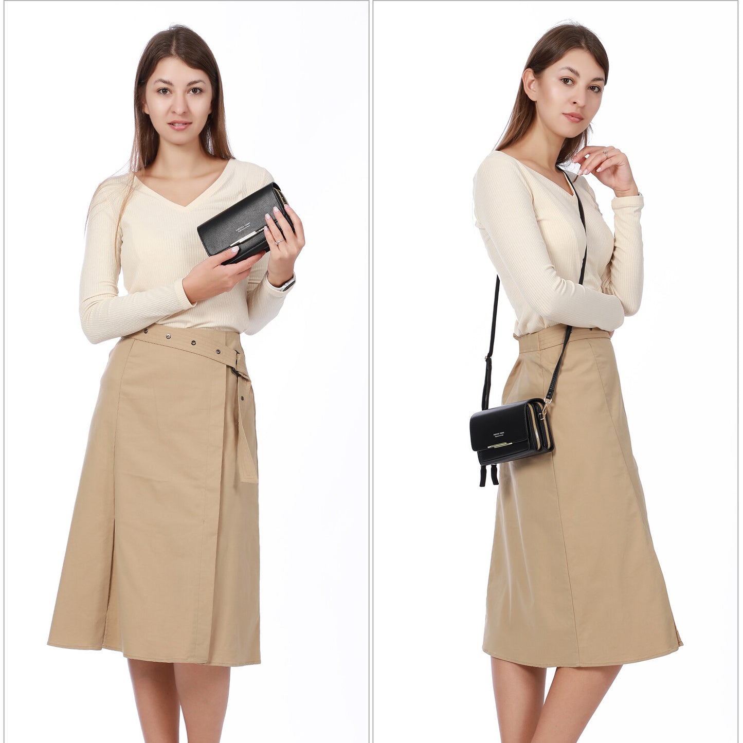 Women Ladies Crossbody Wallet Leather Phone Purse Clutch Card Holder Handbag