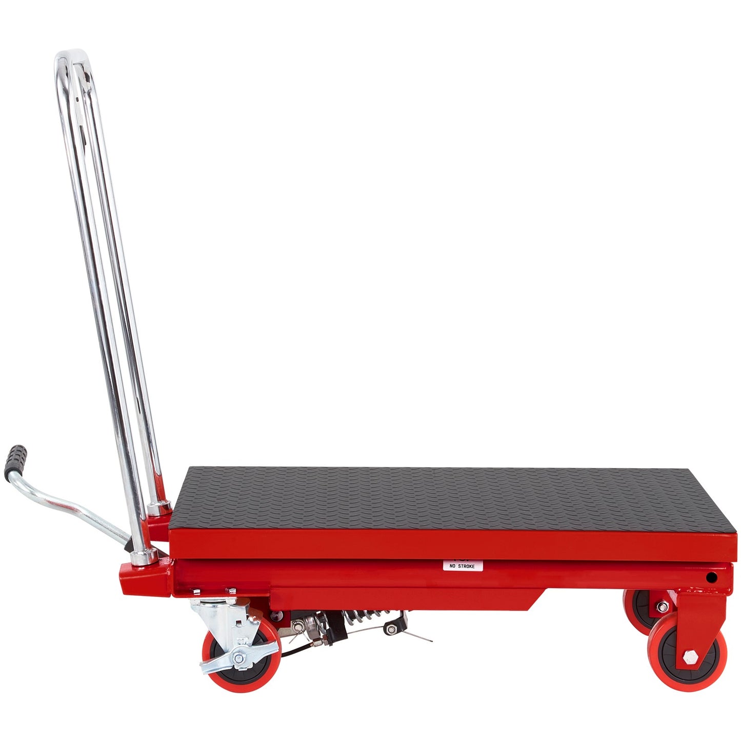 Hydraulic Lift Table Cart 500 Lbs Manual Scissor Lift Table 28.5" Red