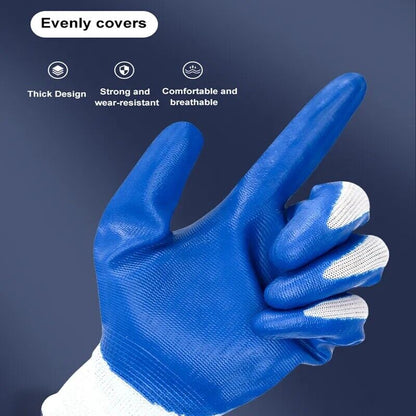 Men Women Gardening Gloves Breathable Rubber Coated Garden Gloves Working Gloves
