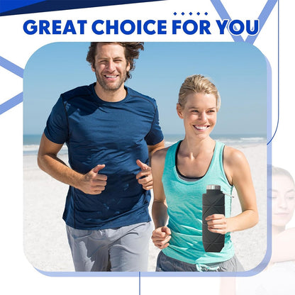 Collapsible Water Bottle,Bpa Free Silicone Reusable Foldable Travel Water Bottle