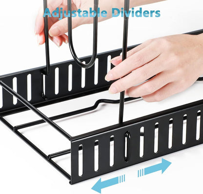 Adjustable 8 Tier Pots and Pans Organizer Rack Pots Holder for Kitchen Cabinet