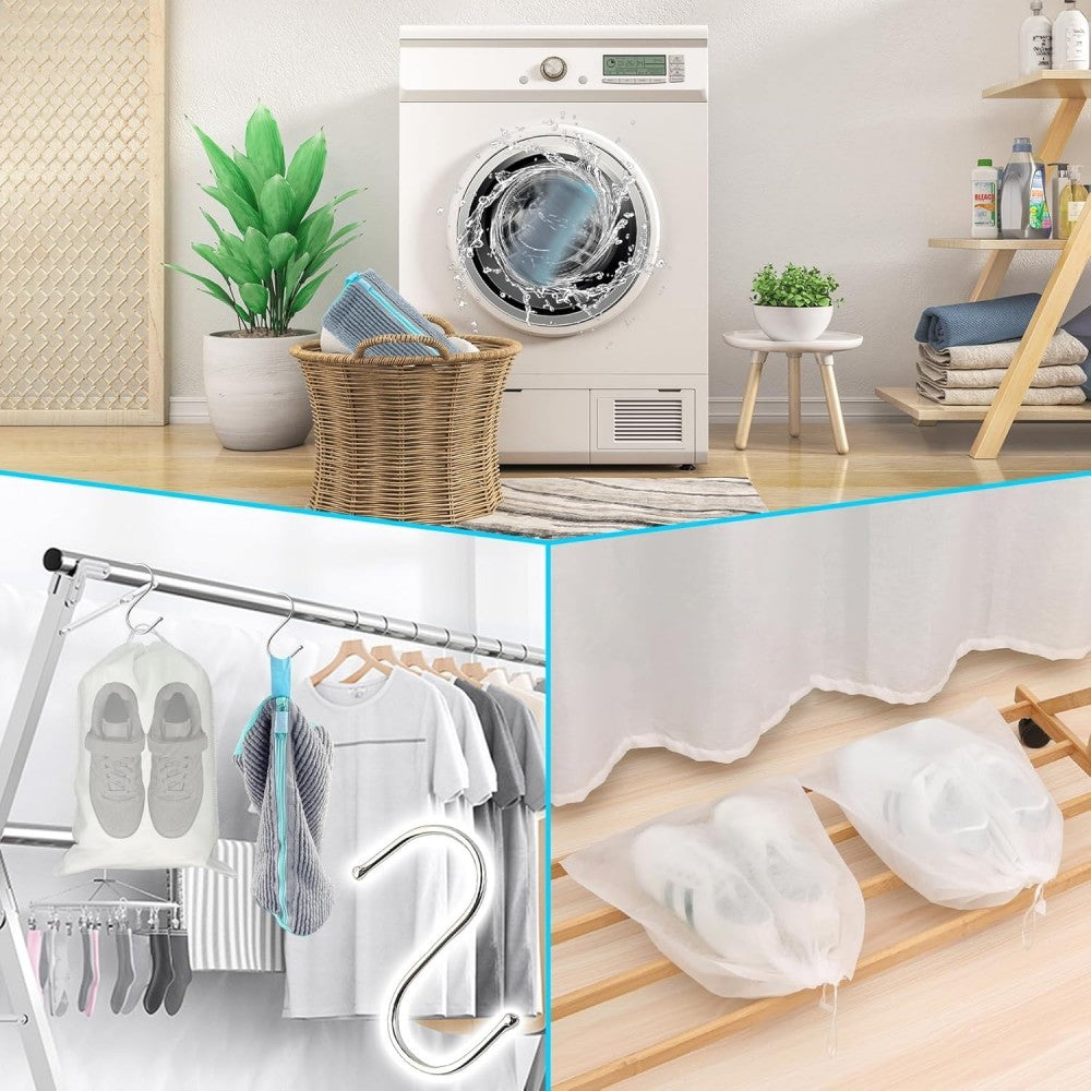 2Pcs Shoes Laundry Bag Shoe Washing Machine Cleaning Bag for Sneaker Tennis Shoe