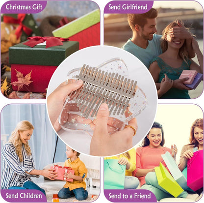 17-Key Kalimba Thumb Piano – Easy-to-Play Mbira for Beginners, Adults & Kids | Relaxing Aesthetic Gift Idea