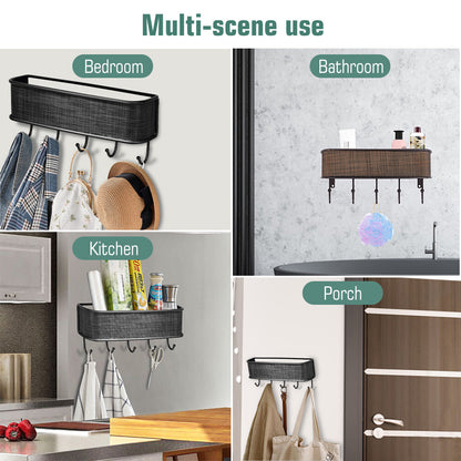 Wall Mount Key Holder Mail Holder Wooden Rack Mail Sorter Organizer Home Decor