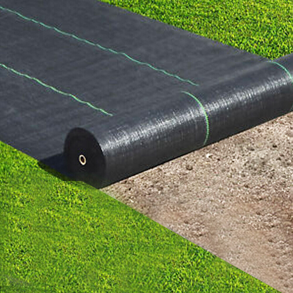 Premium Weed Control Geotextile Fabric, Heavy Duty Weed Barrier Fabric Ground Cover - 3.2oz Woven Polyethylene, UV Resistant, Garden Landscaping Mat
