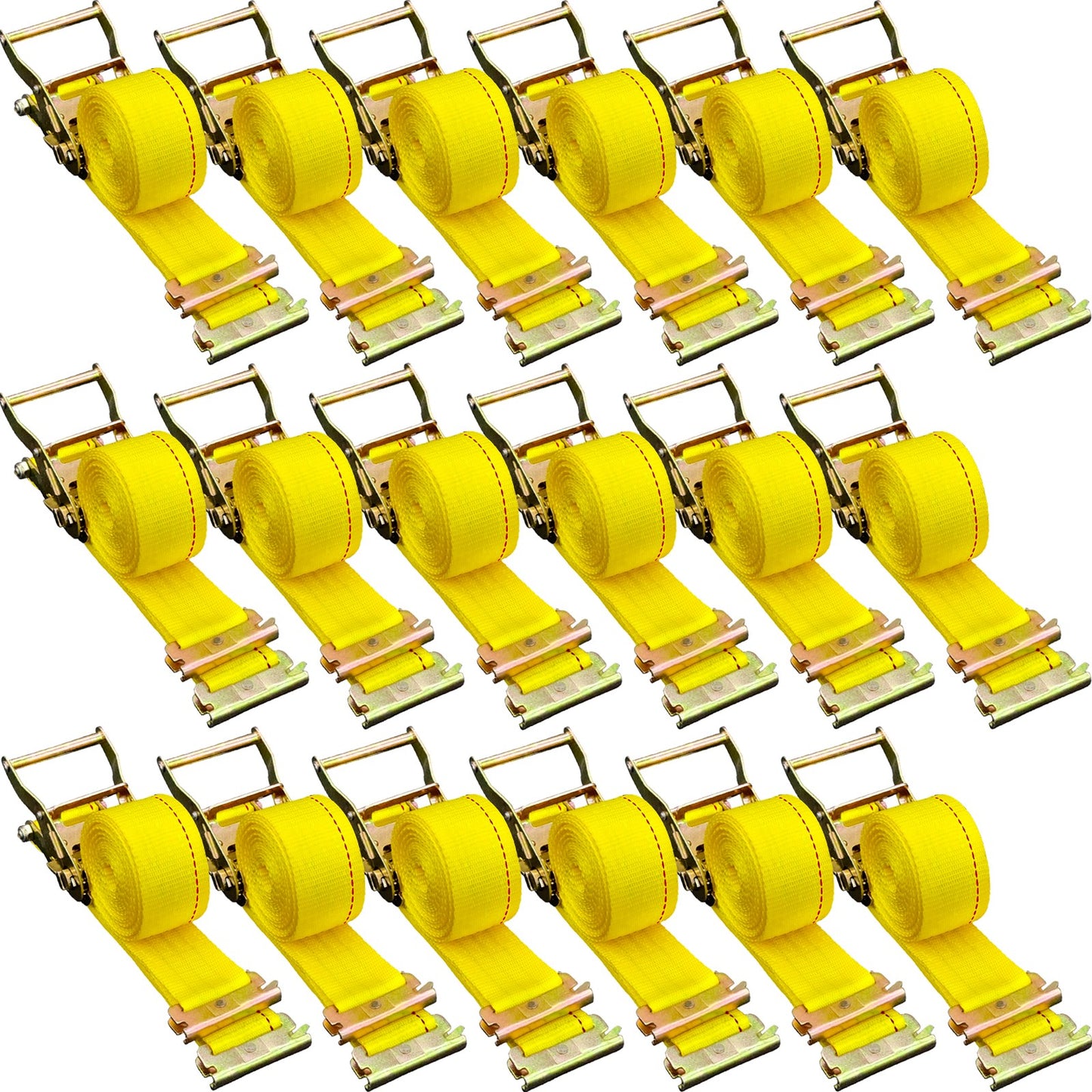 2" X 15' E-Track Ratchet Tie down Strap 4000 Lbs Breaking Strength 18 Pack