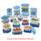 meal prep containers, 92Pieces Food Storage Container Set - BPA Free, Stackable & Space-Saving, Clear Plastic with Translucent Lids, Kitchen Utensils
