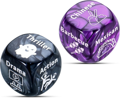 Date Night Dice for Couples – 12 Fun & Exciting Activities, Romantic Gift for Valentine's Day, Anniversaries & Special Occasions, Compact & Durable