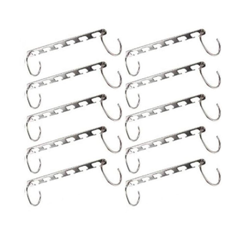 2-10X Magic Metal Wonder Hanger Closet Space Saver Organizer Rack Clothes Hooks