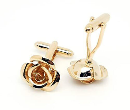 Rose Gold French Cufflinks with Gift Box French Shirt Jewelry Cufflinks Stainless Tuxedo Cuff