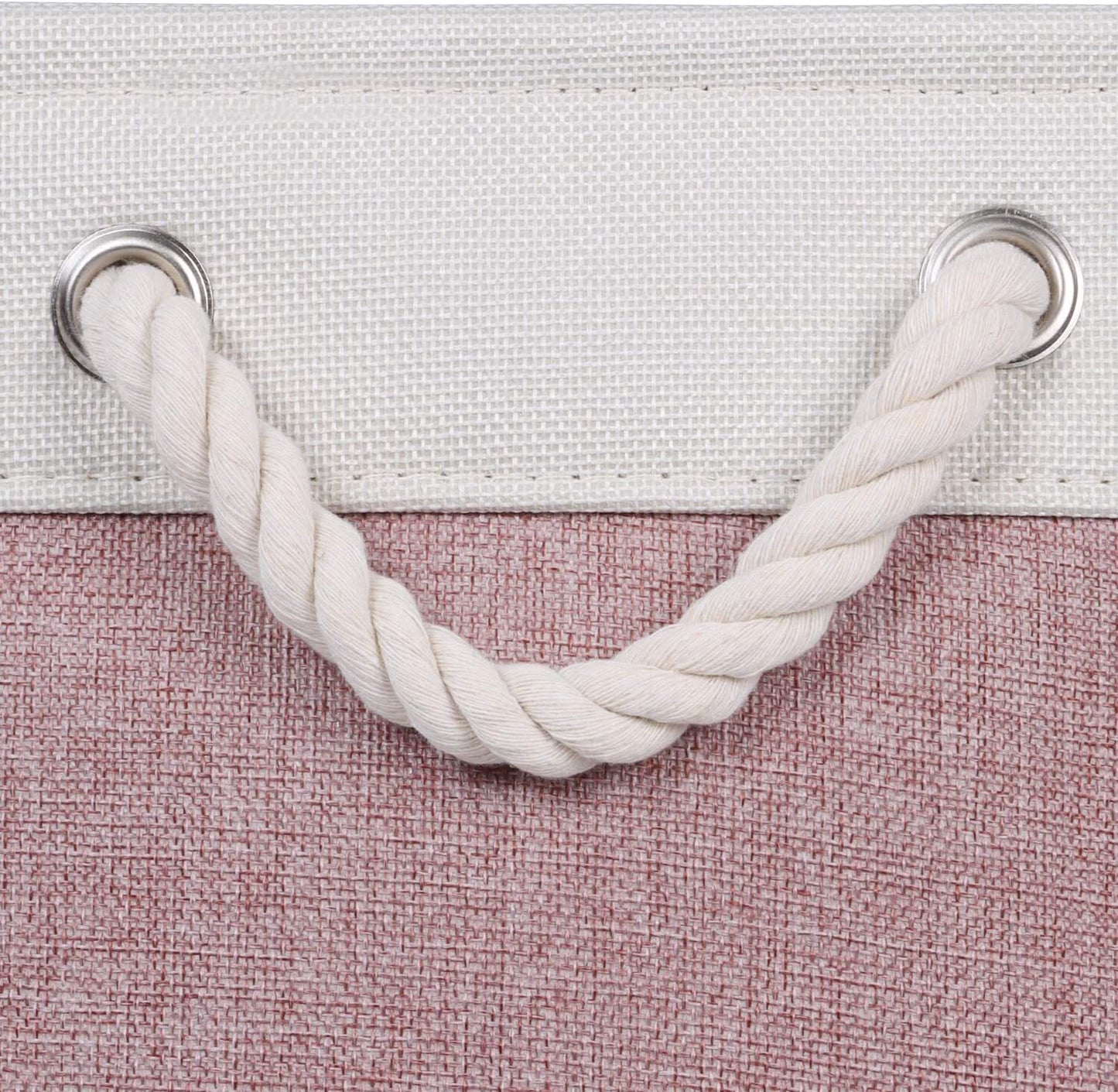 Large Storage Basket Rectangular Fabric Collapsible Organizer Bin Box 13×13×13In