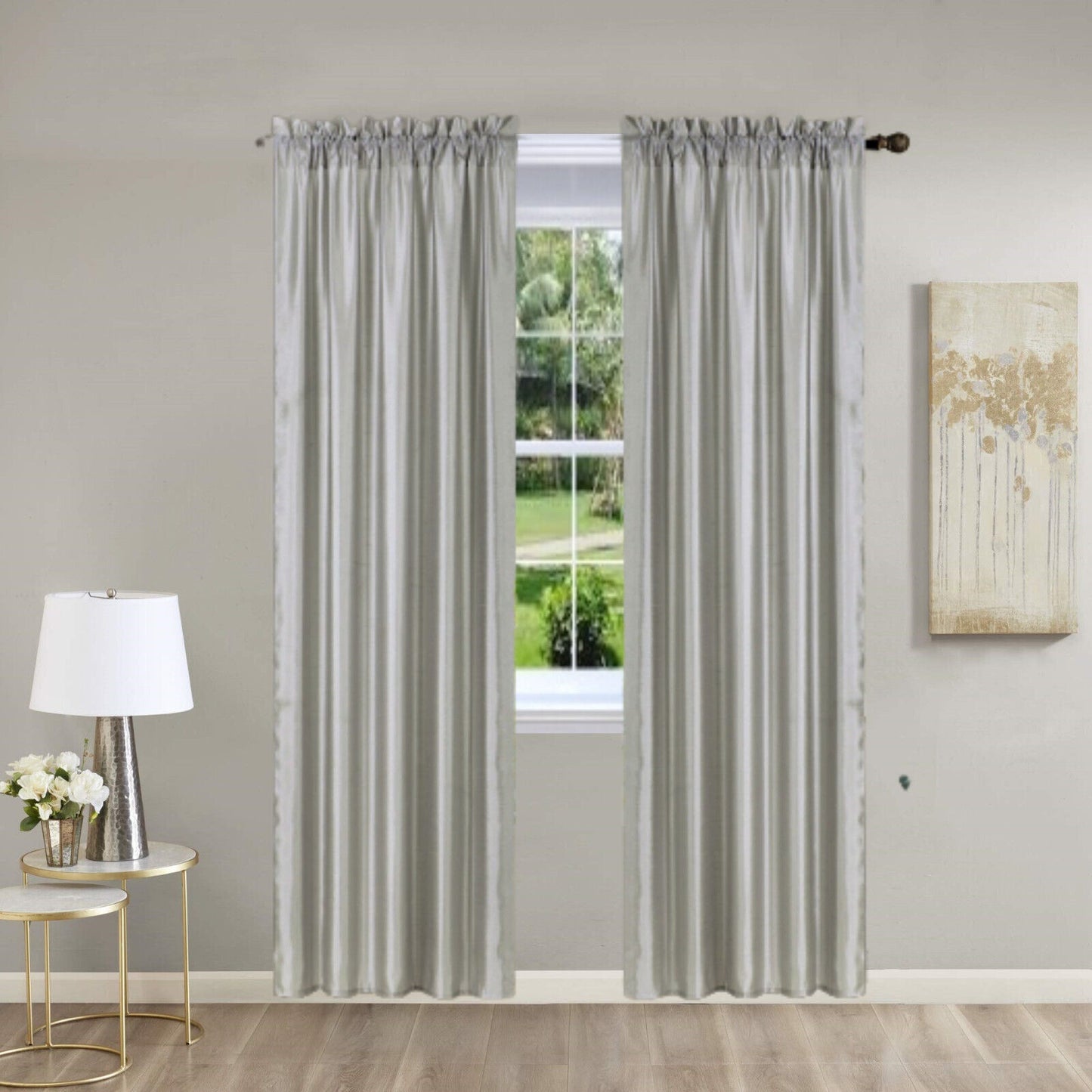 pinch pleat curtains, Unlined Rod Pocket Window Curtain Panels 2 Pack Sheer & Light, Fits 2” Rod, Home Decor Upgrade, 3 Sizes Available – Non-Blackout