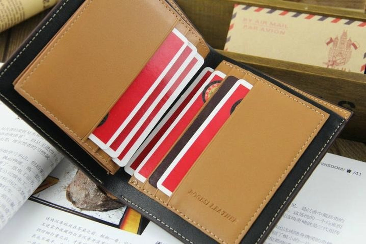 Men'S US 100 Dollar Bill Leather Wallets Bifold Photo Card Holder Handbag Clutch