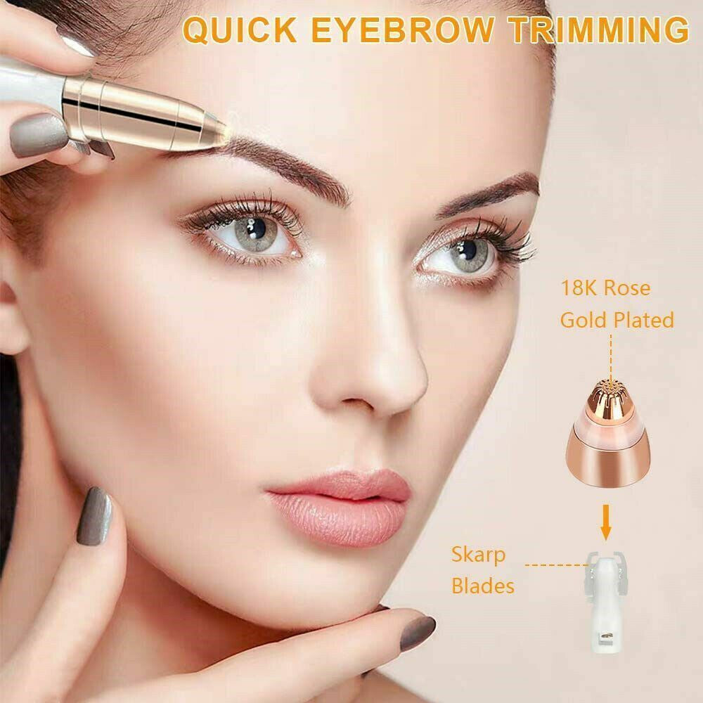 4Pcs Eyebrow Trimmer Hair Remover Replacement Heads for Finishing Touch Flawless