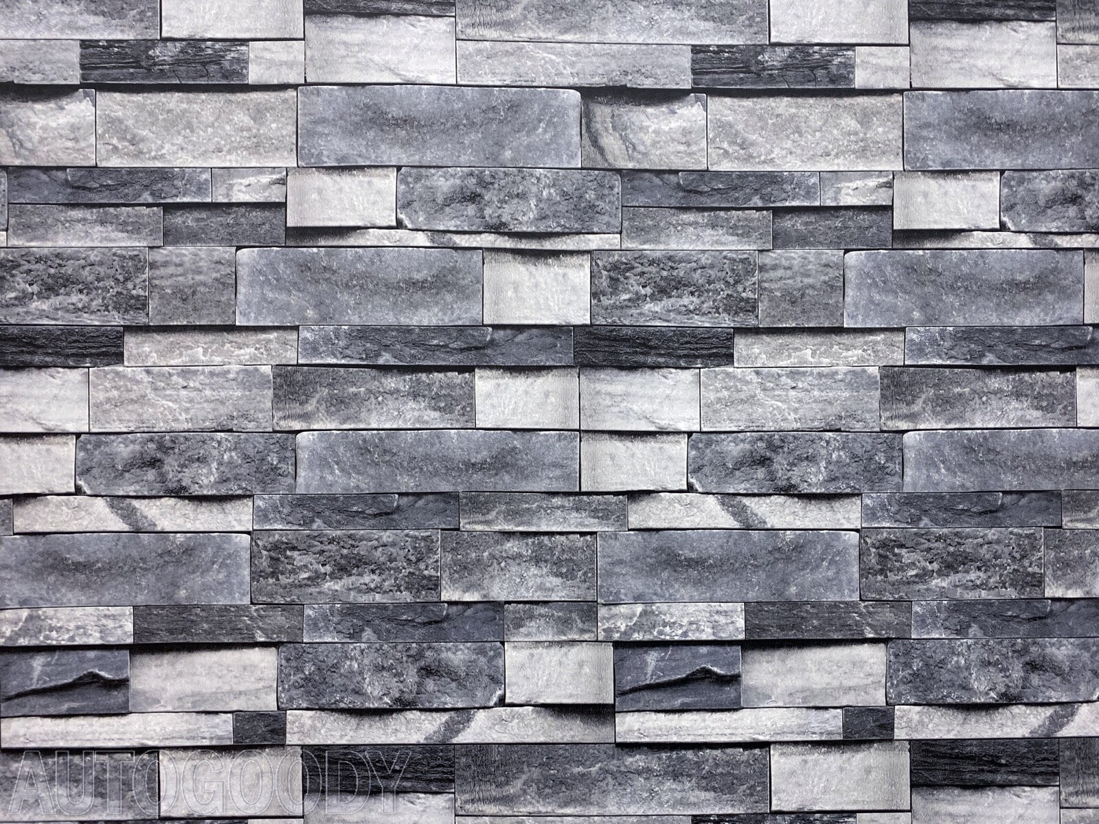 3D Stone Rock Wallpaper Background Modern Vinyl Film Sticker Peel-And-Stick Gray