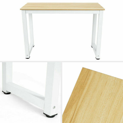 55" Modern Computer Desk for Home Office | Stylish Study, Gaming & Workstation Table | Adjustable Steel Frame with Oak Finish for Small Spaces