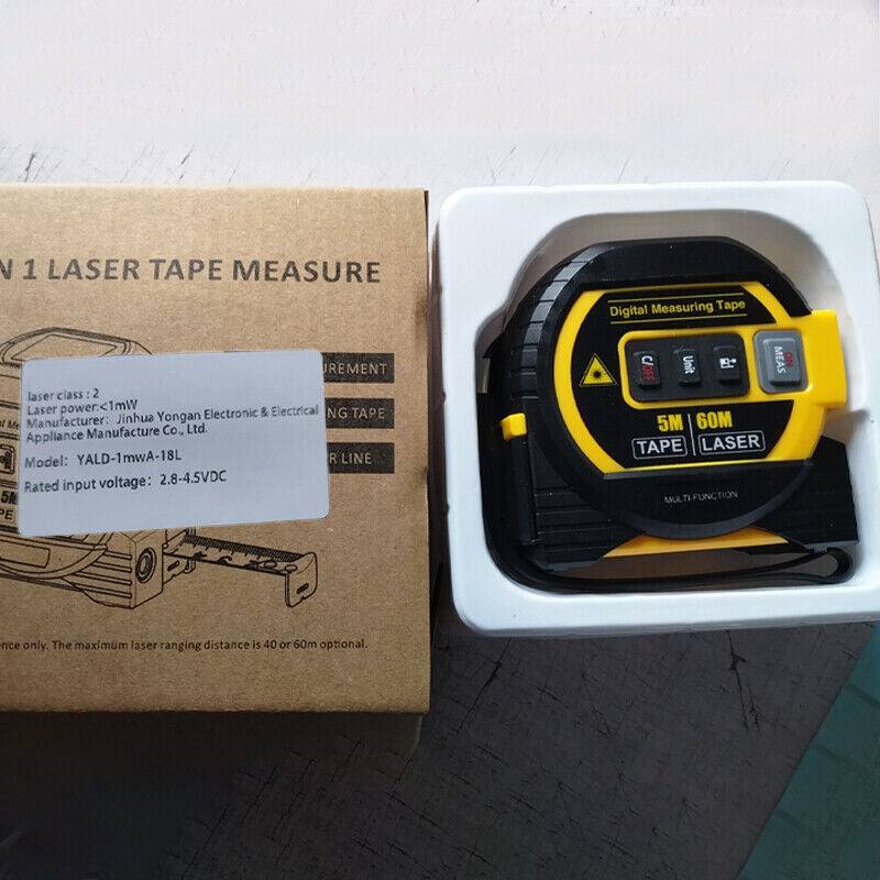 Digital Laser Tape Measure with Crosshairs 3 in 1 Digital Tape Measure 196Ft High Precision Rangefinder