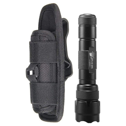 Tactical Nylon Molle Flashlight Holder Belt Holster Flashlight Torch Case Pouch