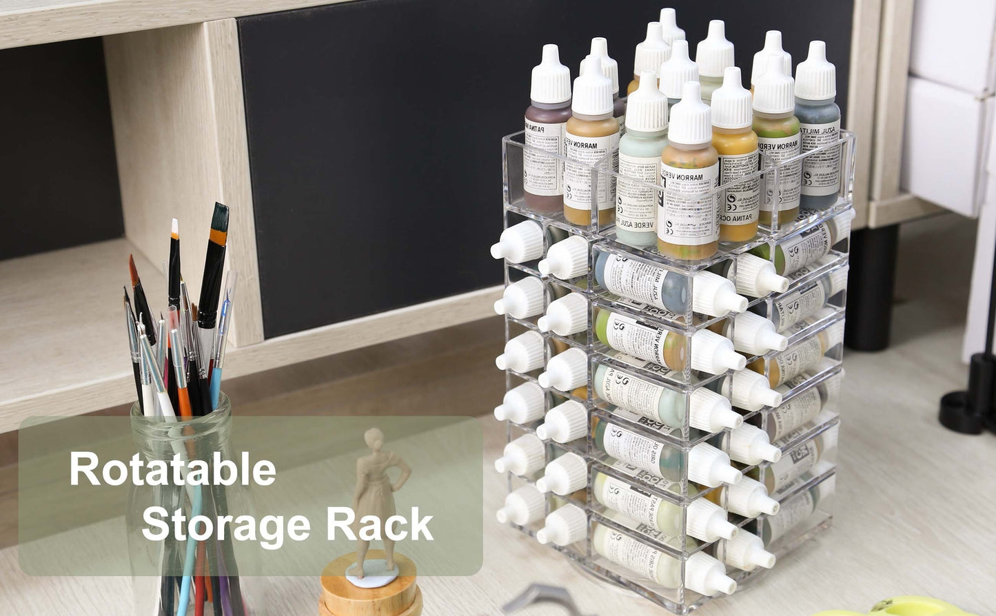 1Pc Model Paint Organizer Pigment Bottle Spinning Rack Holder Shelf SN02