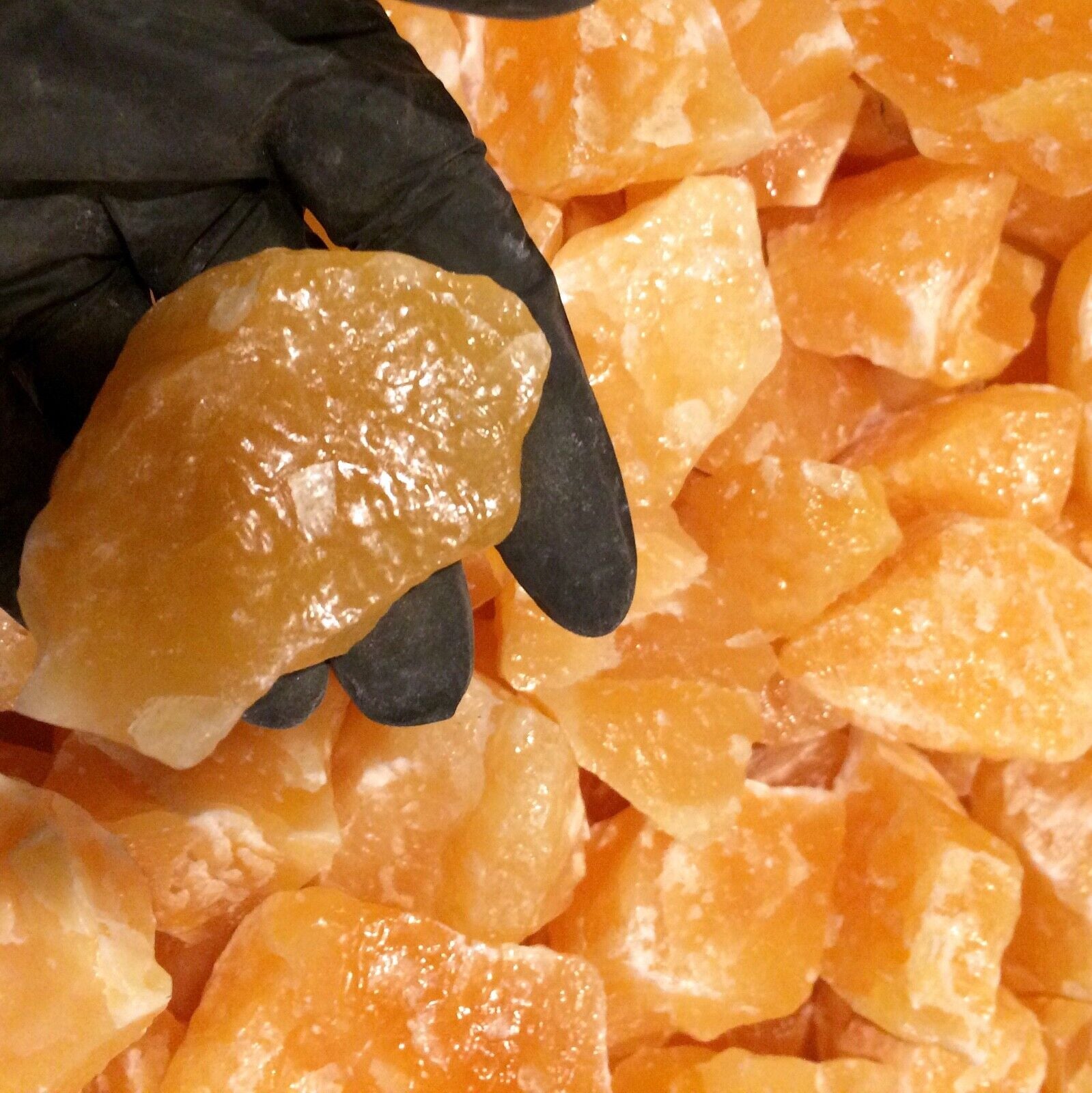 1/2 Lb LOT Calcite Orange Natural Crystal Rough Gemstone Raw Stone Bulk Healing