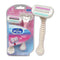 Womens 3 Blade Swivel Razor 2-Pack | Smooth Shave, No Nicks | Lubricating Strip for Comfort | Ergonomic Grip | Pink Aesthetic Razors for Soft Skin