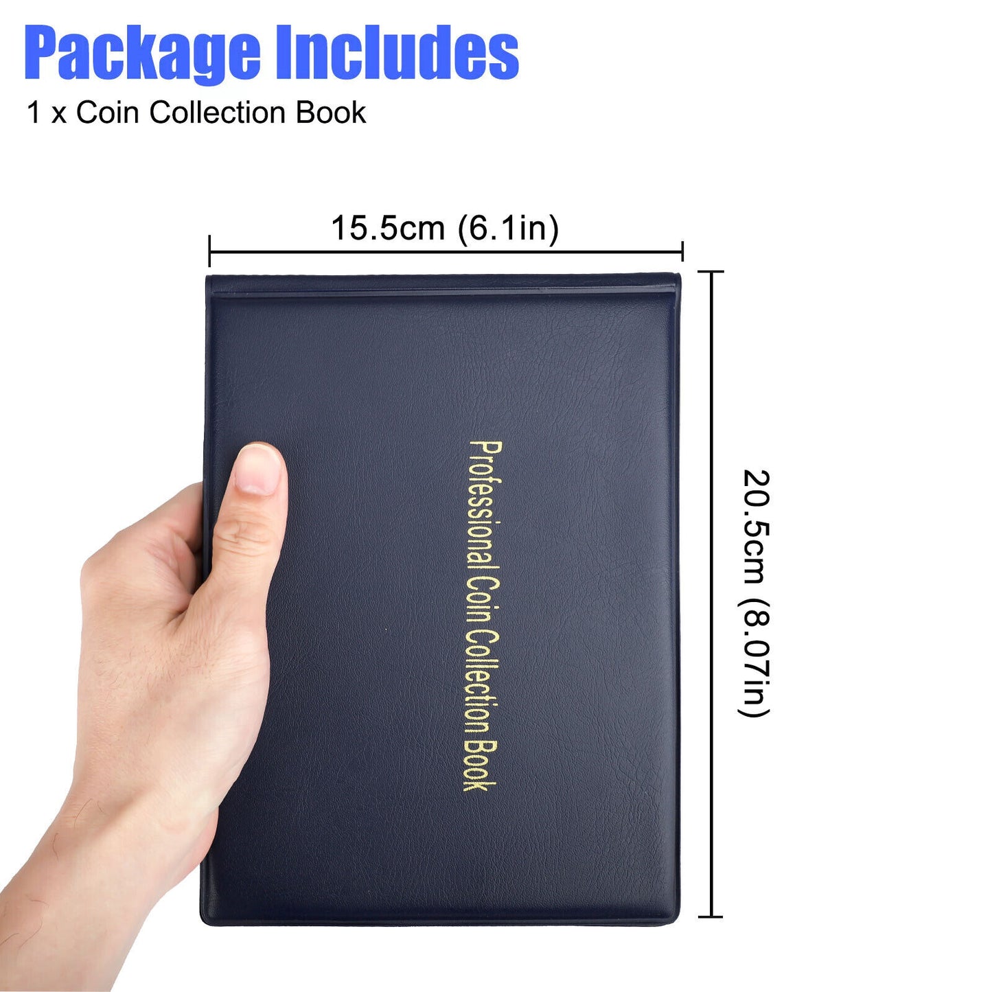 Coin Storage Book Collection, 240 Pockets Album Folder Holder for Penny Quarters