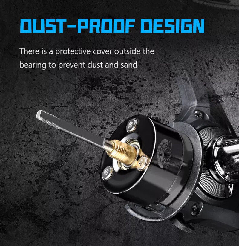 Precision Spinning Fishing Reel 5.2:1 Metal Spool Freshwater Saltwater Right/Left Hand | DEUKIO DA2000–DA7000 | Heavy Duty, High Drag, Smooth Casting