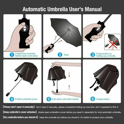Automatic Umbrella Sun and Rain Anti-Uv Windproof 3 Folding Compact Umbrella HOT