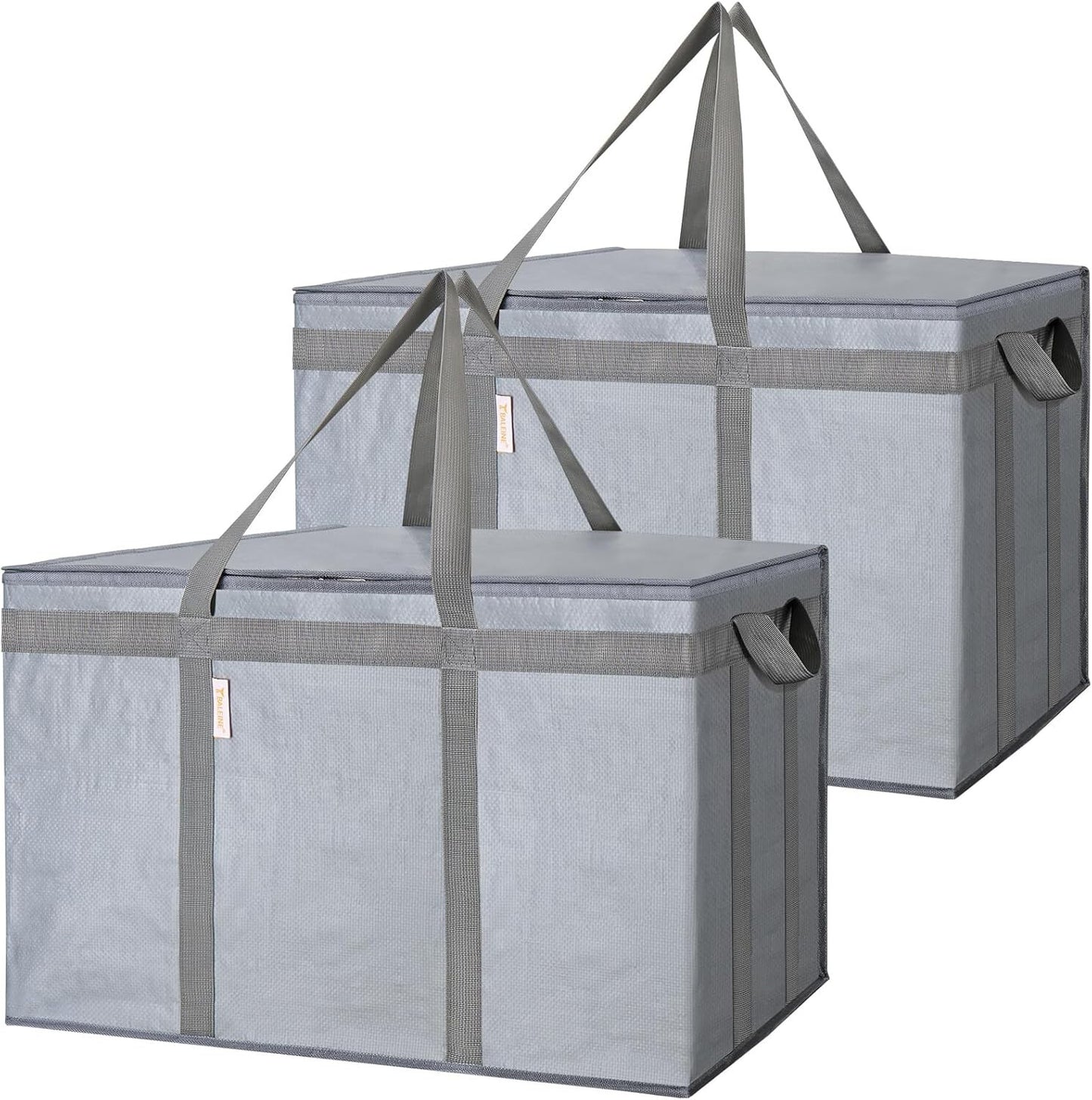 2Pk 3XL Insulated Reusable Grocery Bags, Collapsible Cooler Bag for Groceries