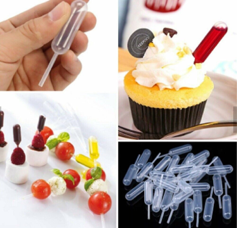 50 Pcs 4Ml Plastic Squeeze Transfer Pipettes - Droppers for Cupcakes & Ice Cream