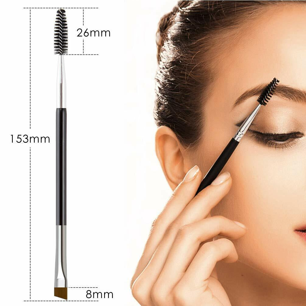 make up solutions LashComb Eyebrow Brush Spoolie 3in1 Makeup Tool Clump Remover Brow Grooming Stainless Steel Beauty Essentials