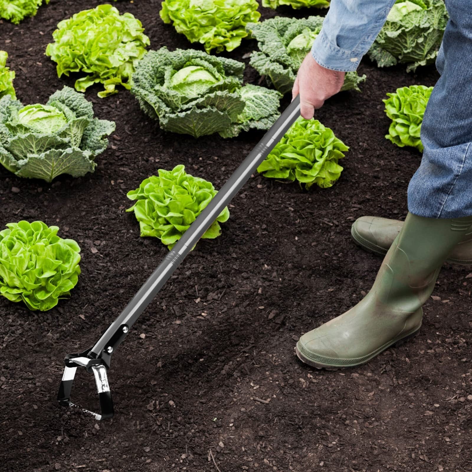 Walensee Action Hoe for Weeding Stirrup Hoe Tools for Garden Hula-Ho with Adj...