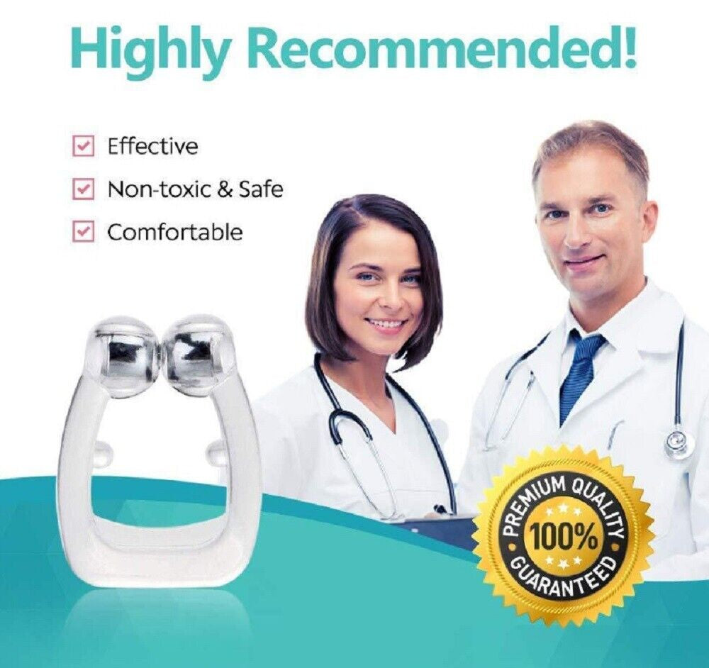 4-Pack Magnetic Anti-Snore Nose Clips – Silicone Snoring Aid for Better Sleep