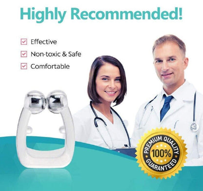 4-Pack Magnetic Anti-Snore Nose Clips – Silicone Snoring Aid for Better Sleep