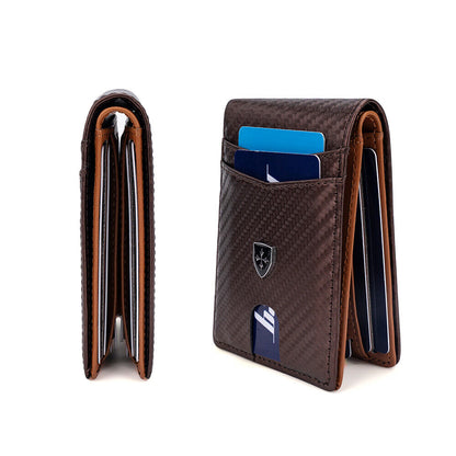 Men's RFID Blocking Wallet Slim Bifold – Minimalist Leather Card Holder for Front Pocket | Stylish & Secure Gift for Anniversary, Birthday, Christmas